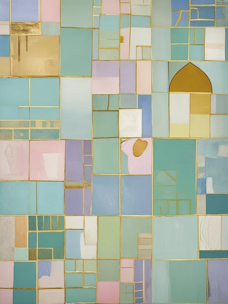Pastel Abstract Squares no3
