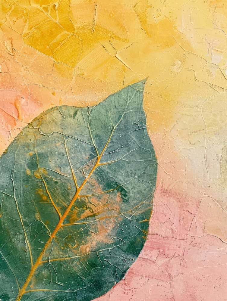 Abstract Leaf Painting