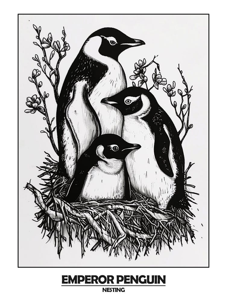 Penguin Nesting Poster 4