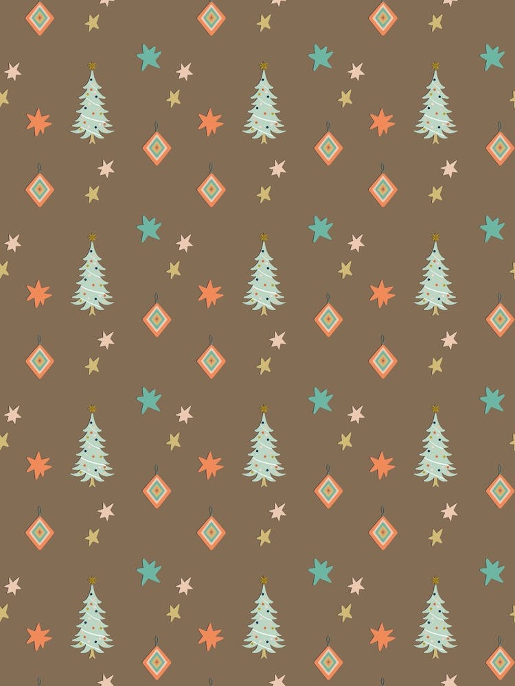 Christmas Tree Vintage Pattern