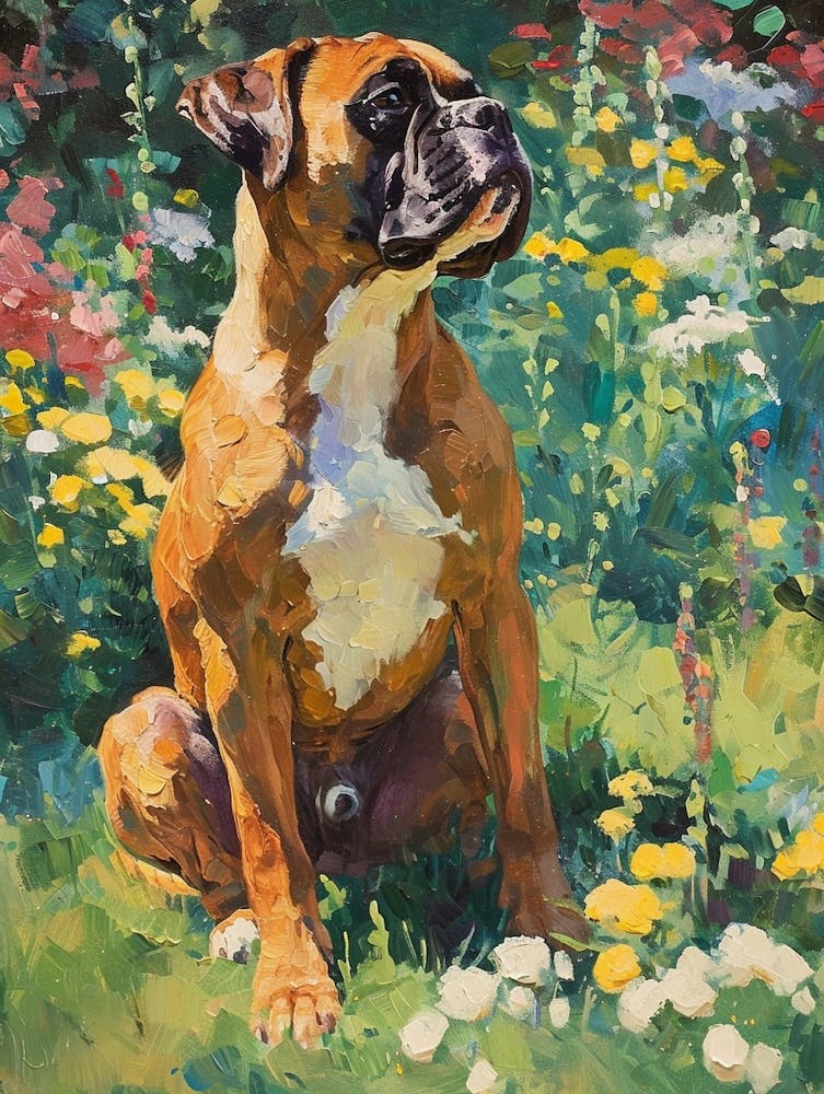 Boxer Acrylic Painting 2
