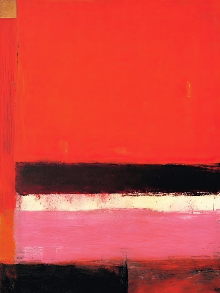Red Tones Abstract Rothko Quote 4