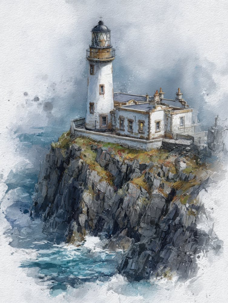 Aihrgdesign Isolated Watercolor Painting Of European Lighthou D0875a58 E064 45d1 9cd3 059ed428eff2 3