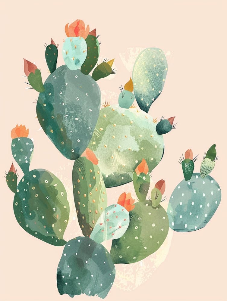 Cactus Plant Minimalist Illustration 6