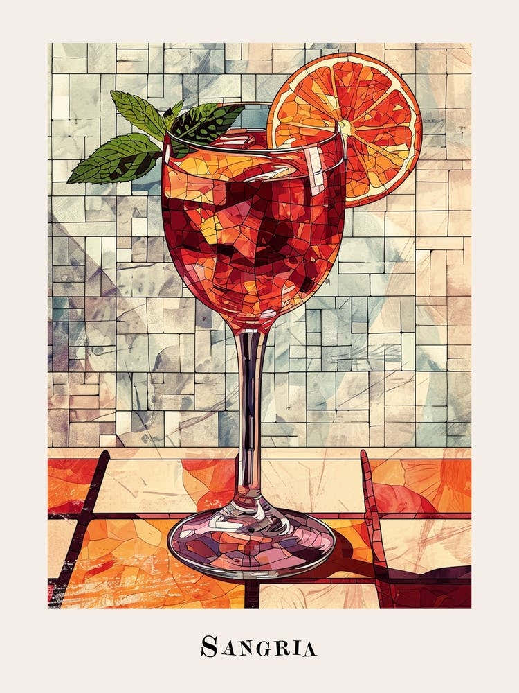 Sangria Tiled Illustration 2