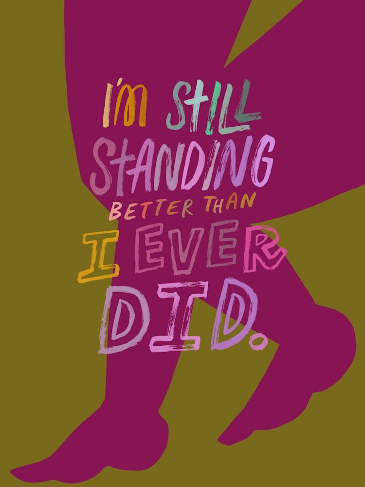 12x16 Lyrical Lettering I M Still Standing