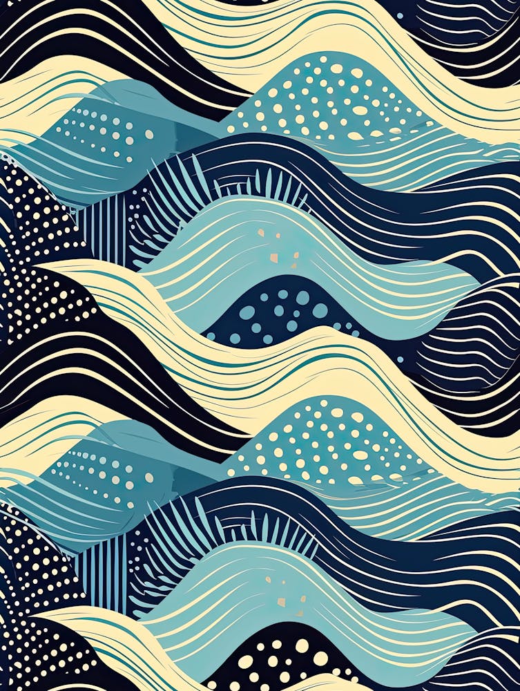 Seamless Pattern With Waves 1