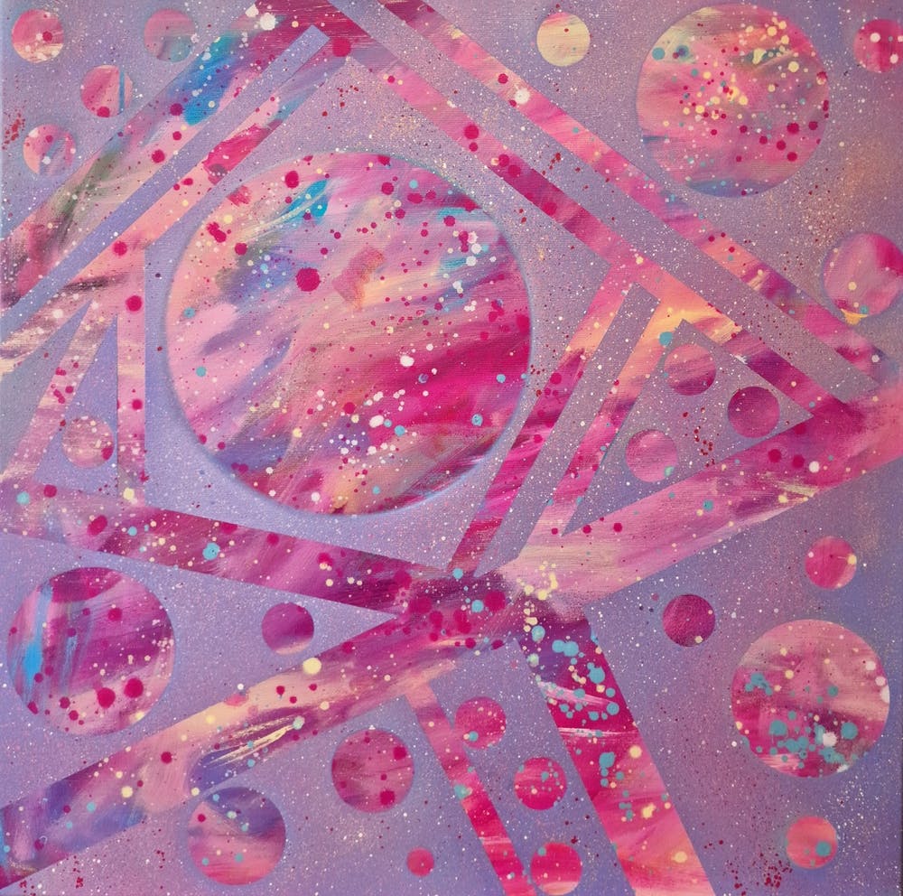 Pink And Purple Abstract Painting