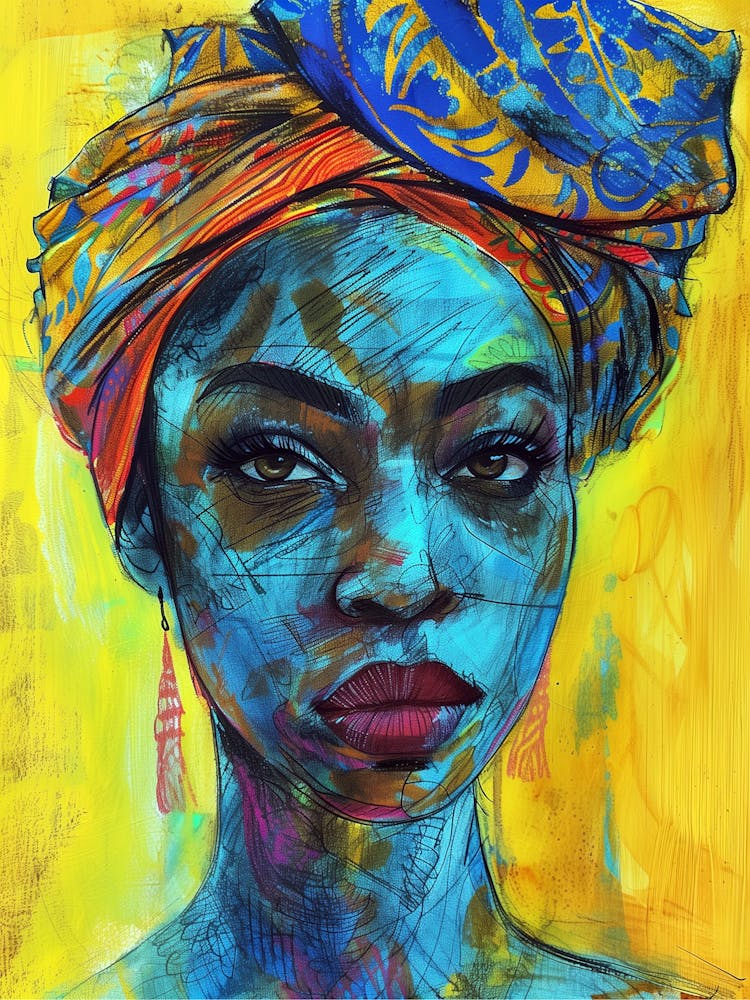 African Woman With Turban