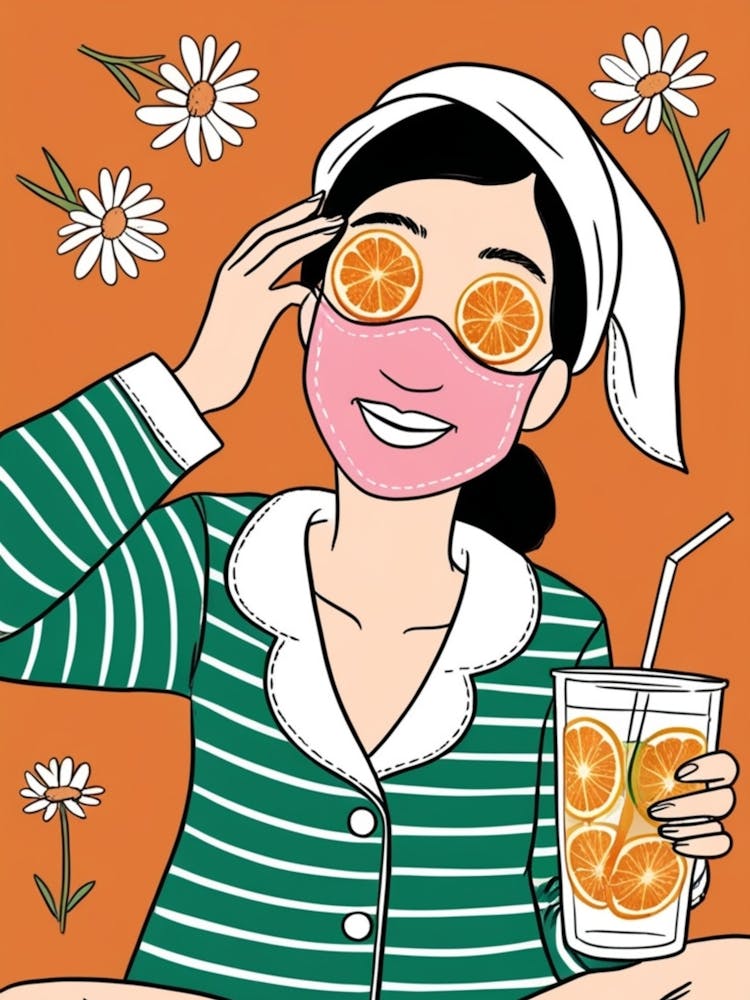 Woman Wearing A Face Mask
