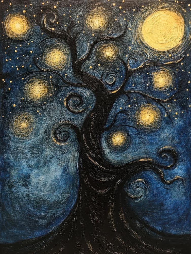 Starry Night Tree 2