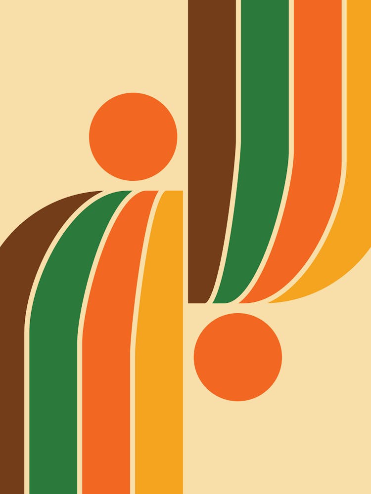 Arch Midcentury Modern Abstract Pattern Ii In Retro Vibes 01