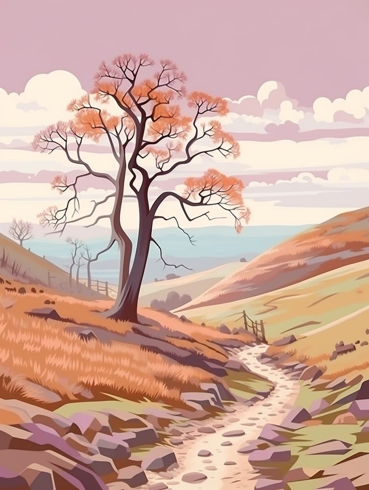The Yorkshire Dales England 2 Hike Illustration