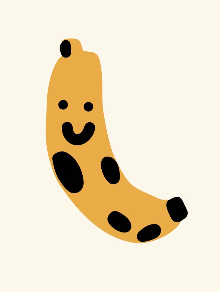 Happy Banana Illustration