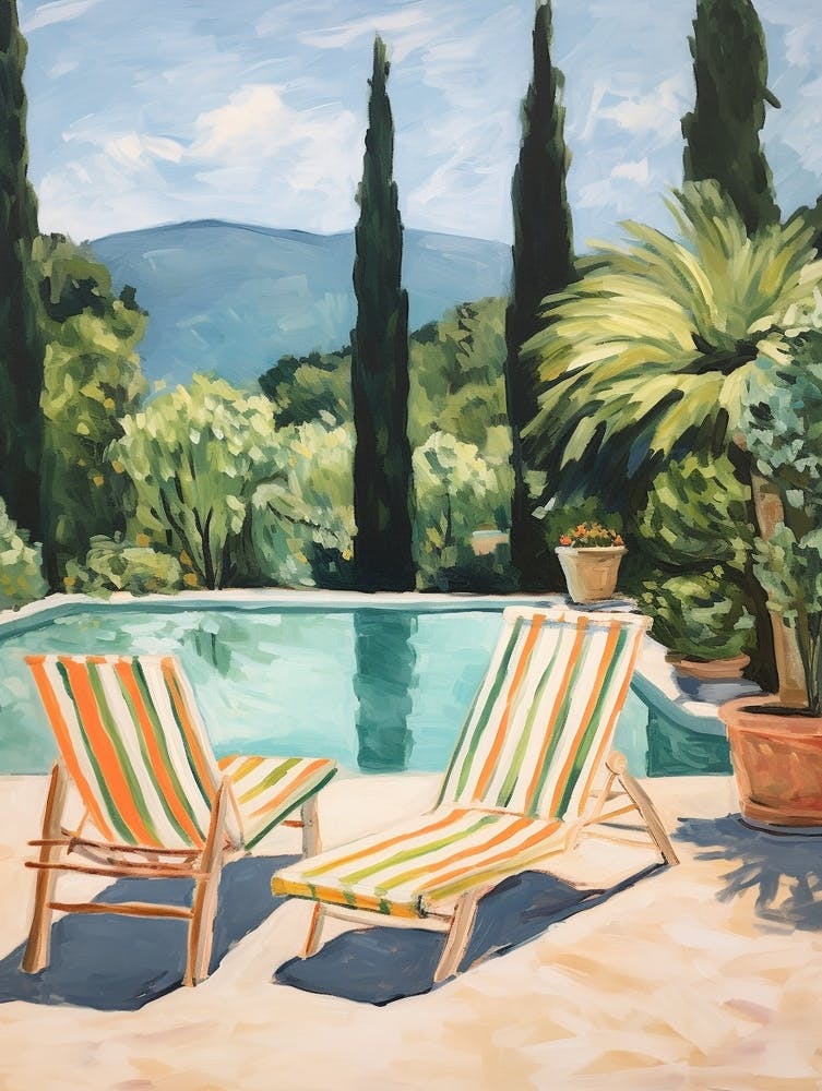 Sun Lounger By The Pool In San Marino Italy 2