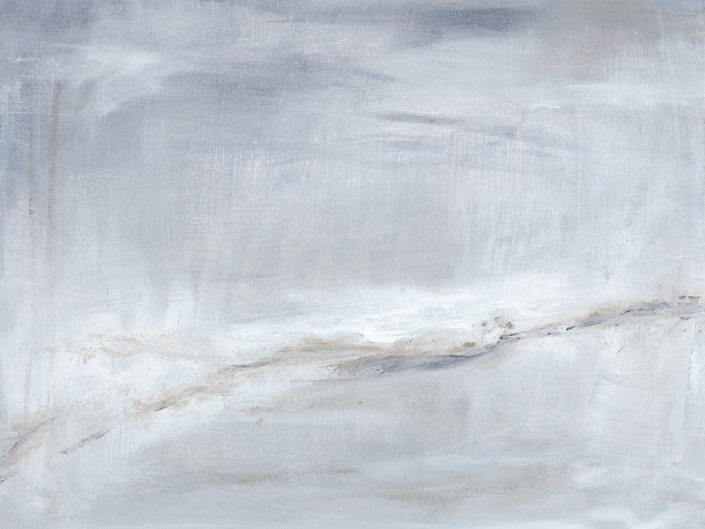 Intrigue - Soft Gray Neutral Muted Abstract Painting Art