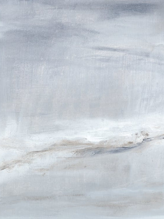 Intrigue - Soft Gray Neutral Muted Abstract Painting Art