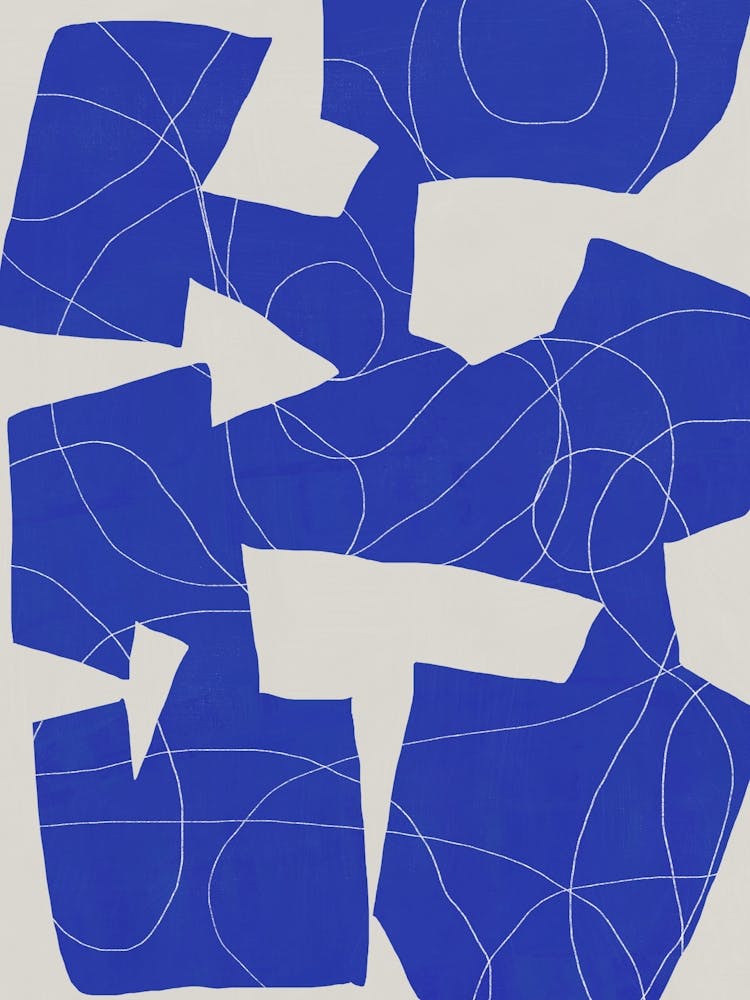 Abstract Blue cuttings