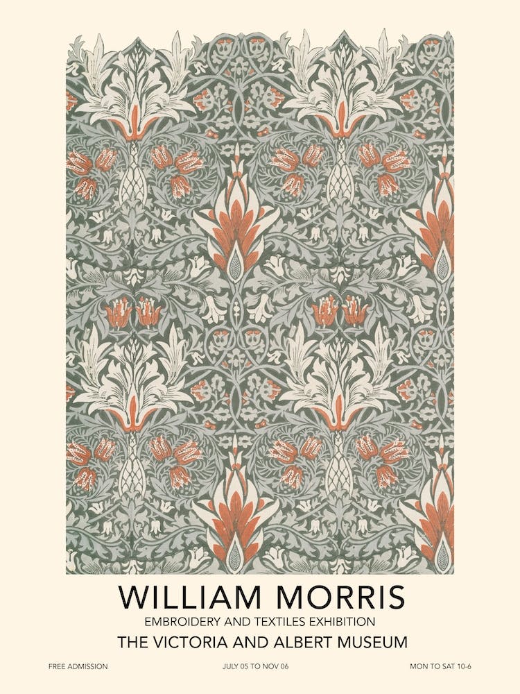 Snakeshead Exhibition Poster, William Morris 