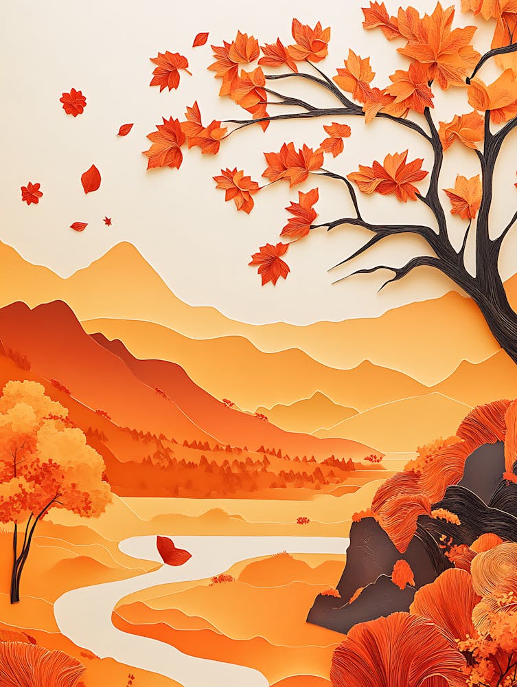 Beautiful Landscape Paper Craft Style 10