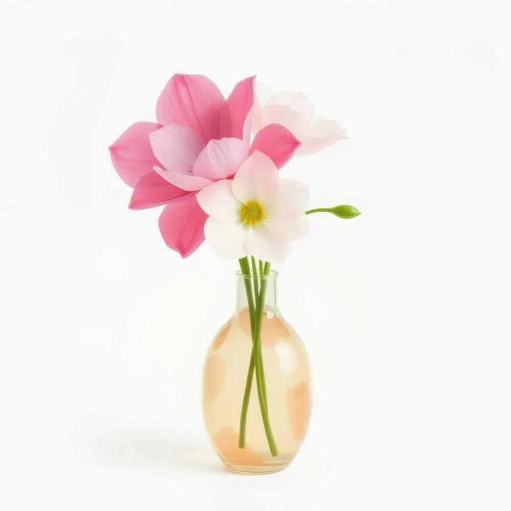 Pink Flowers In A Vase 1