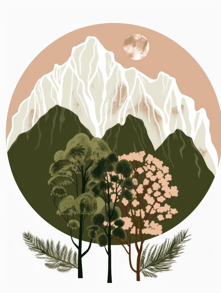 Mountains And Trees