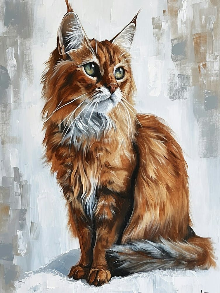 Somali Cat Painting 4