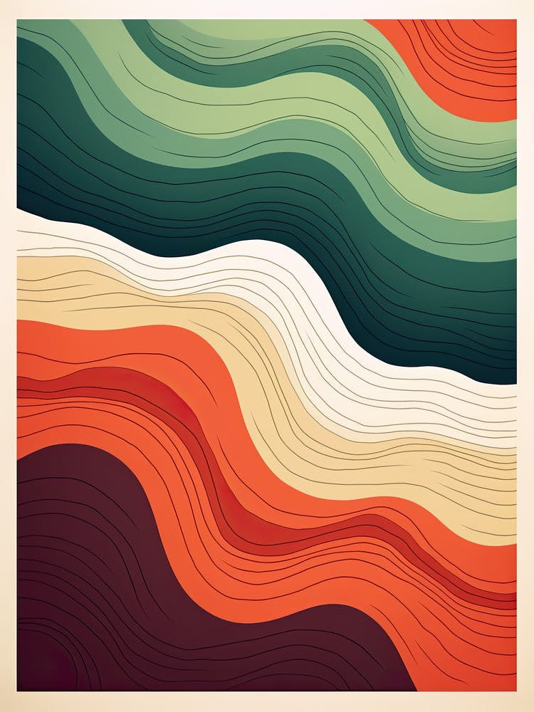 Risograph Reverie; Vintage Print Abstraction