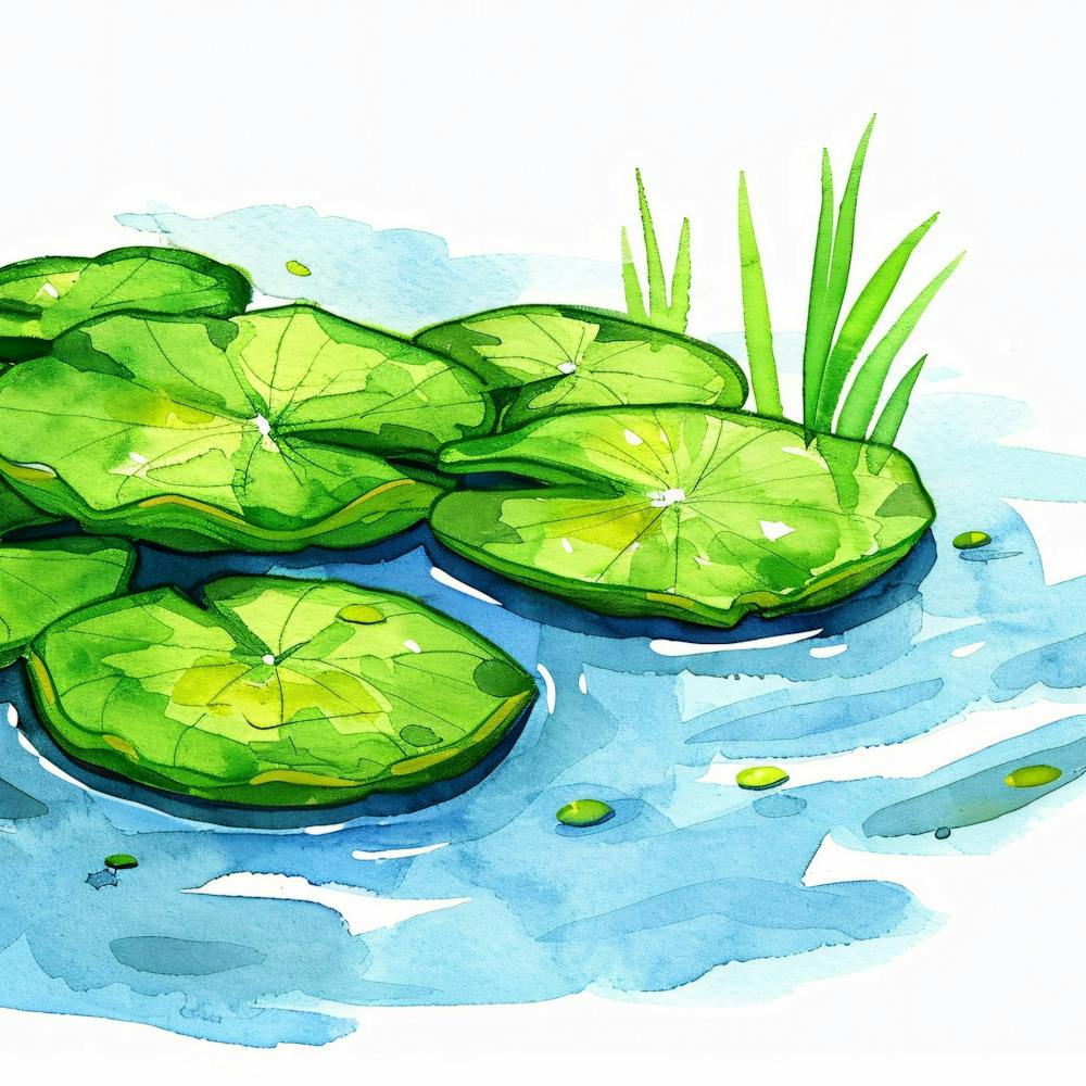 Watercolor Lily Pads