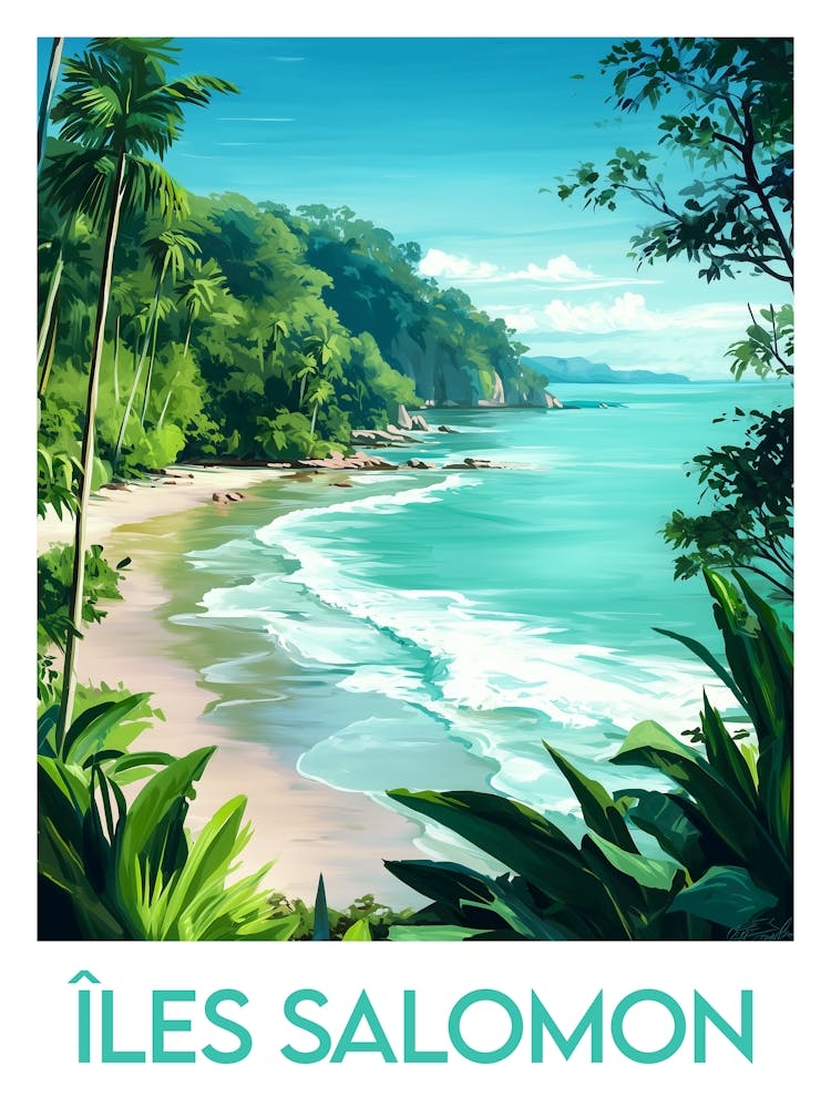 Affiche de voyage Îles Salomon