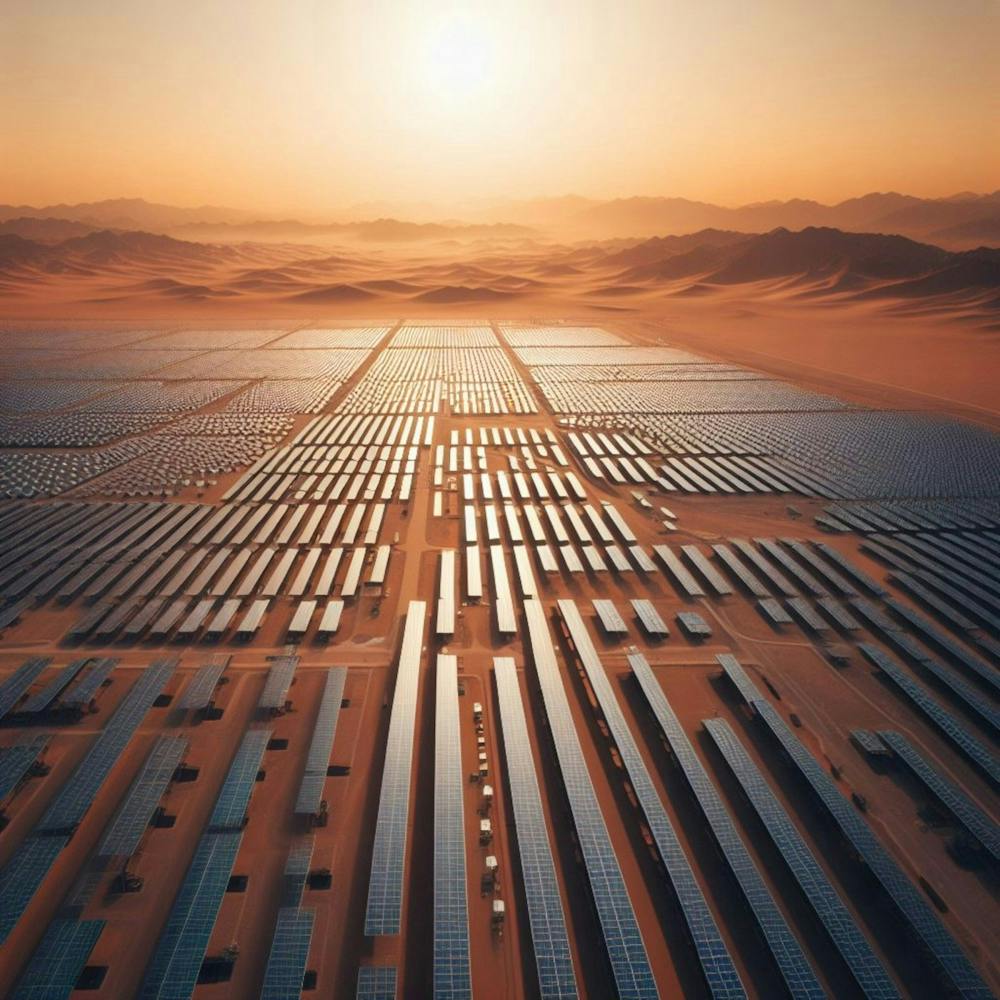 Solar Power Plant In The Desert