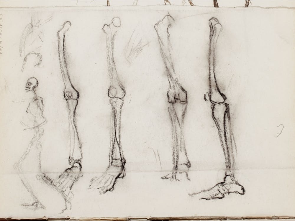 Luuranko Ja Jalkoja, Luonnos, 1891part Of A Sketchbook, By Magnus Enckell