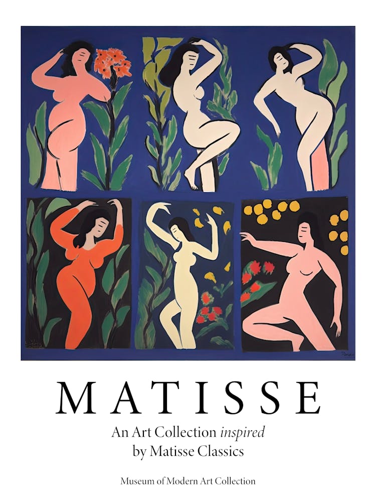Women Dancing, Shape Study, The Matisse Inspired Art Collection Poster 0