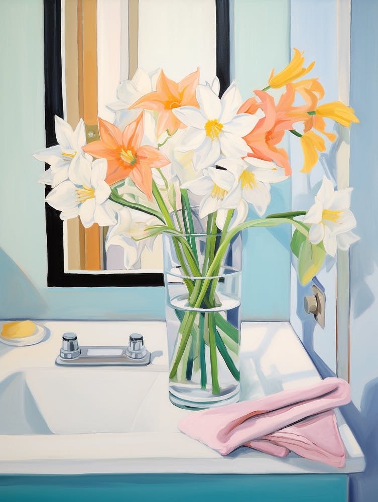 A Vase With Daffodil, Flower Bouquet 3