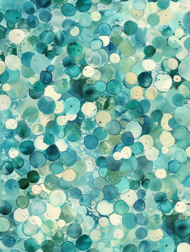 Aqua Polka Dots