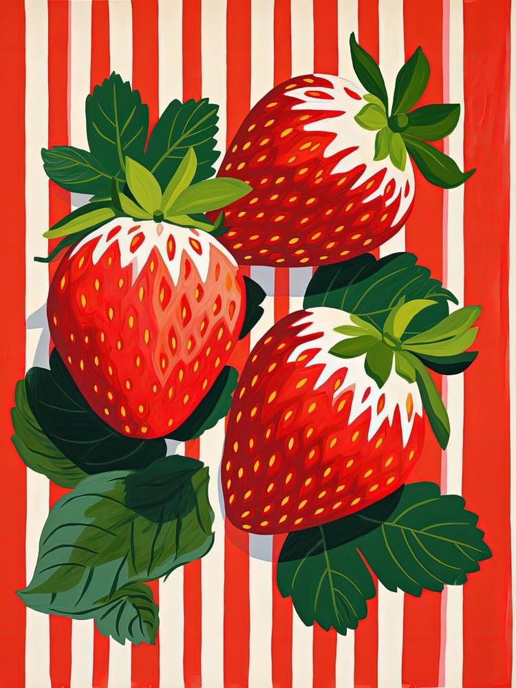 Strawberries Fruit Summer Illustration 2