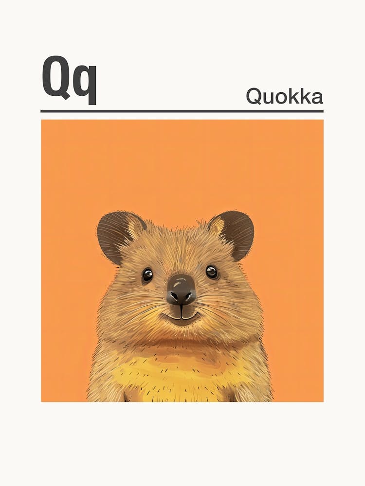 Animals Alphabet Quokka 1