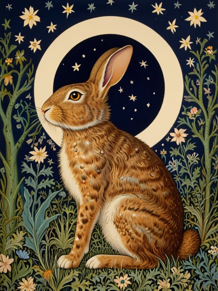 William Morris Rabbit In The Moonlight 5