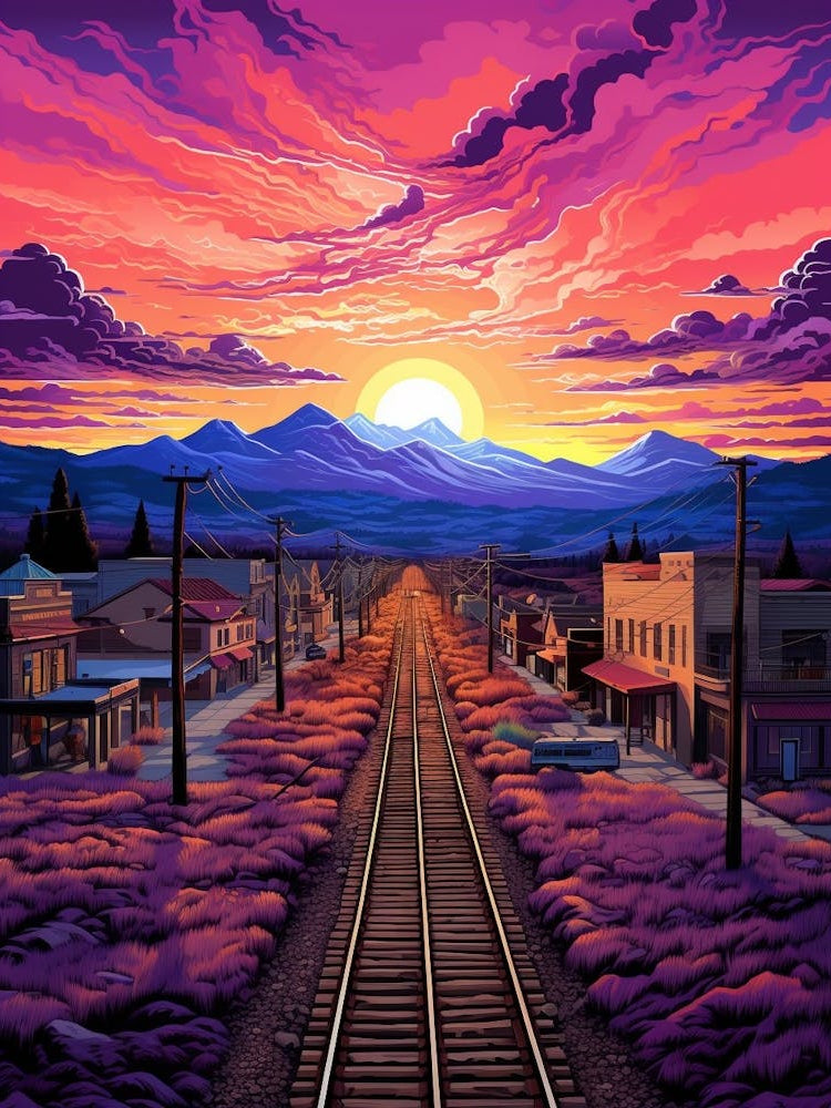 Ellensburg Washington Retro Pop Art 9