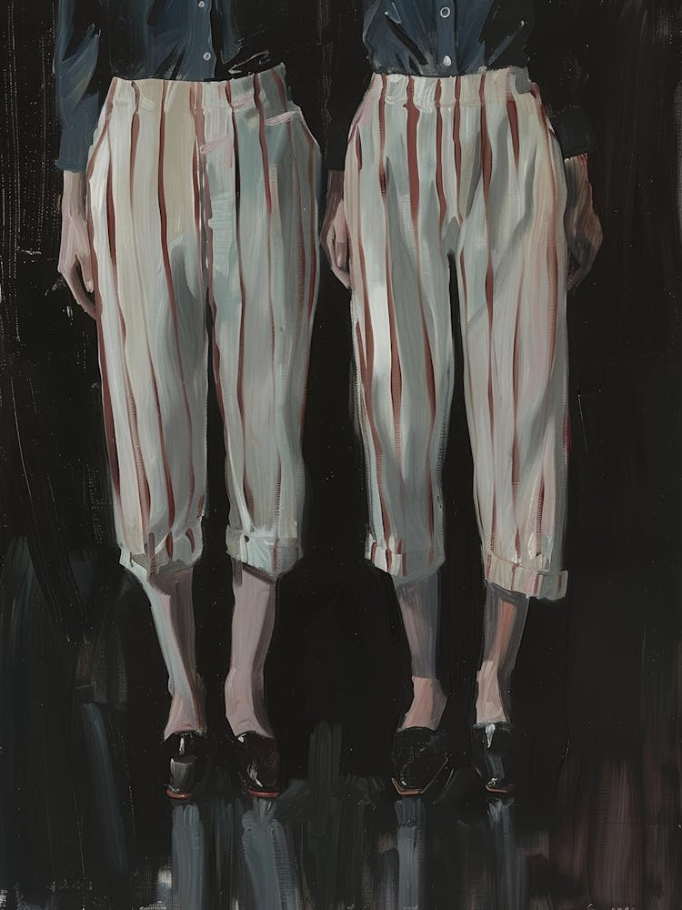Two Men In White Pants