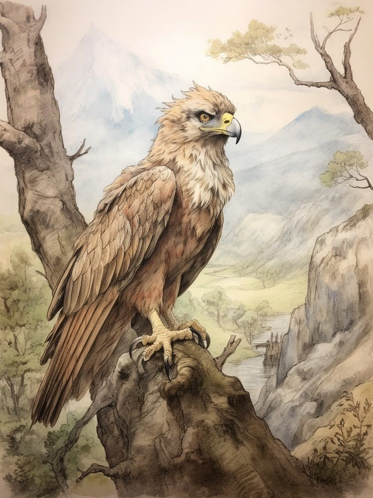 Storybook Animal Watercolour Eagle 1