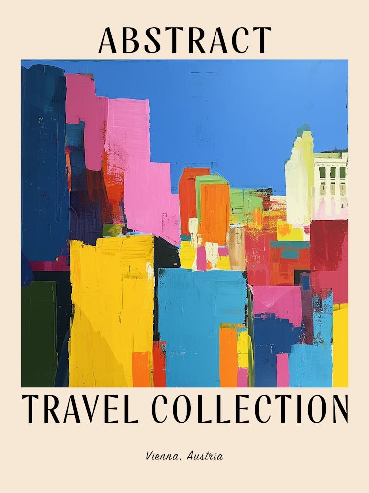 Abstract Travel Collection Poster Vienna Austria 4