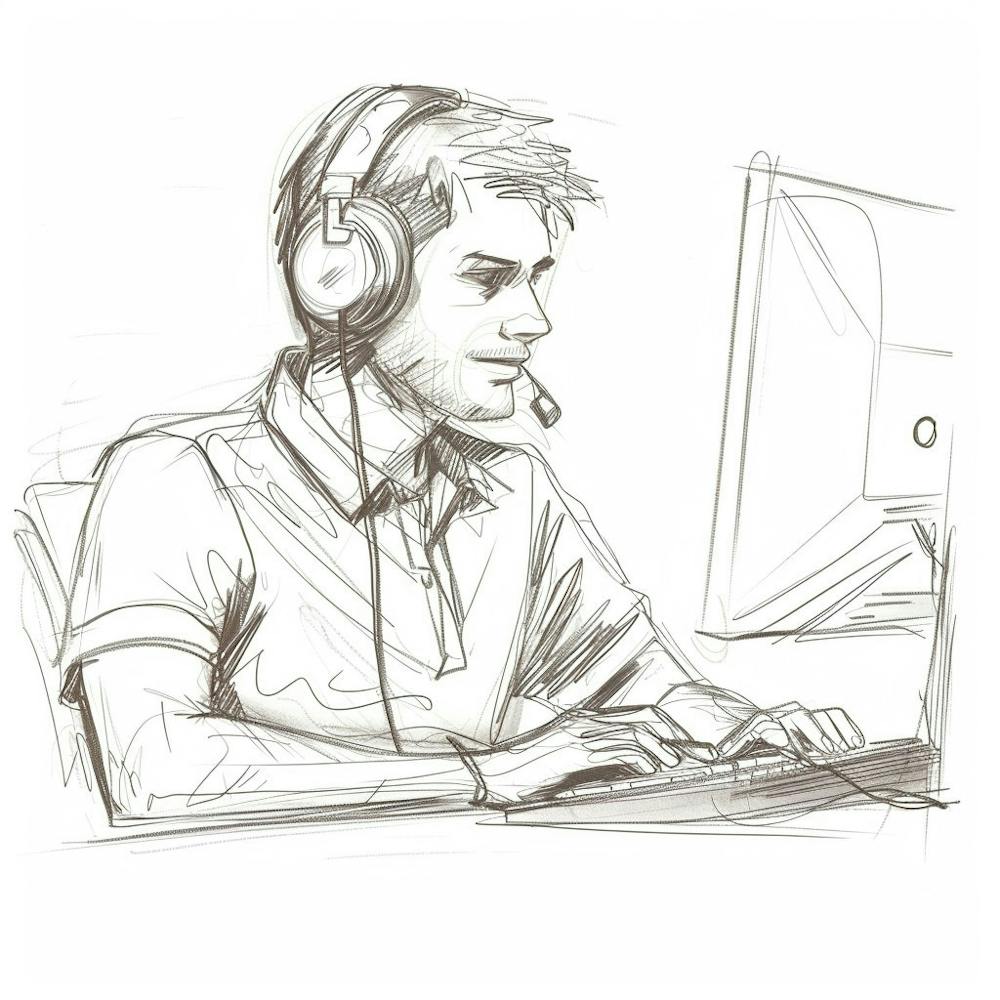 Man Playing Video Games