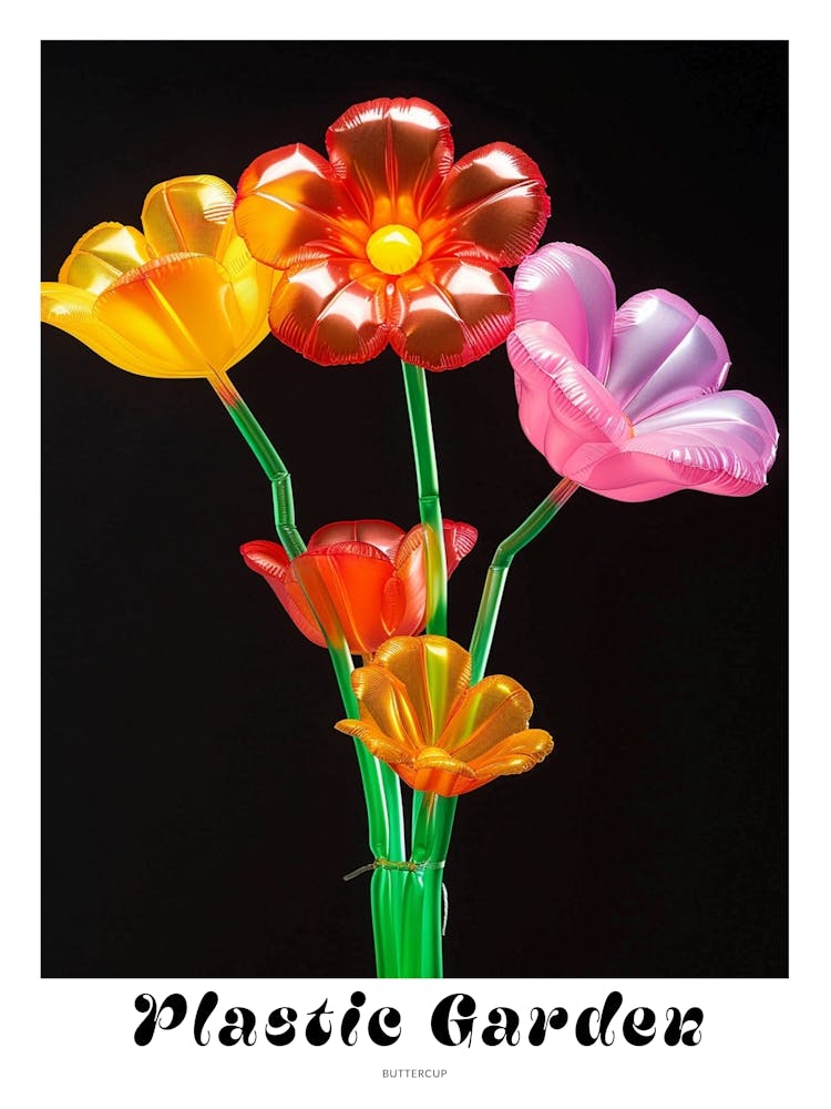 Bright Inflatable Flowers Poster Buttercup 2