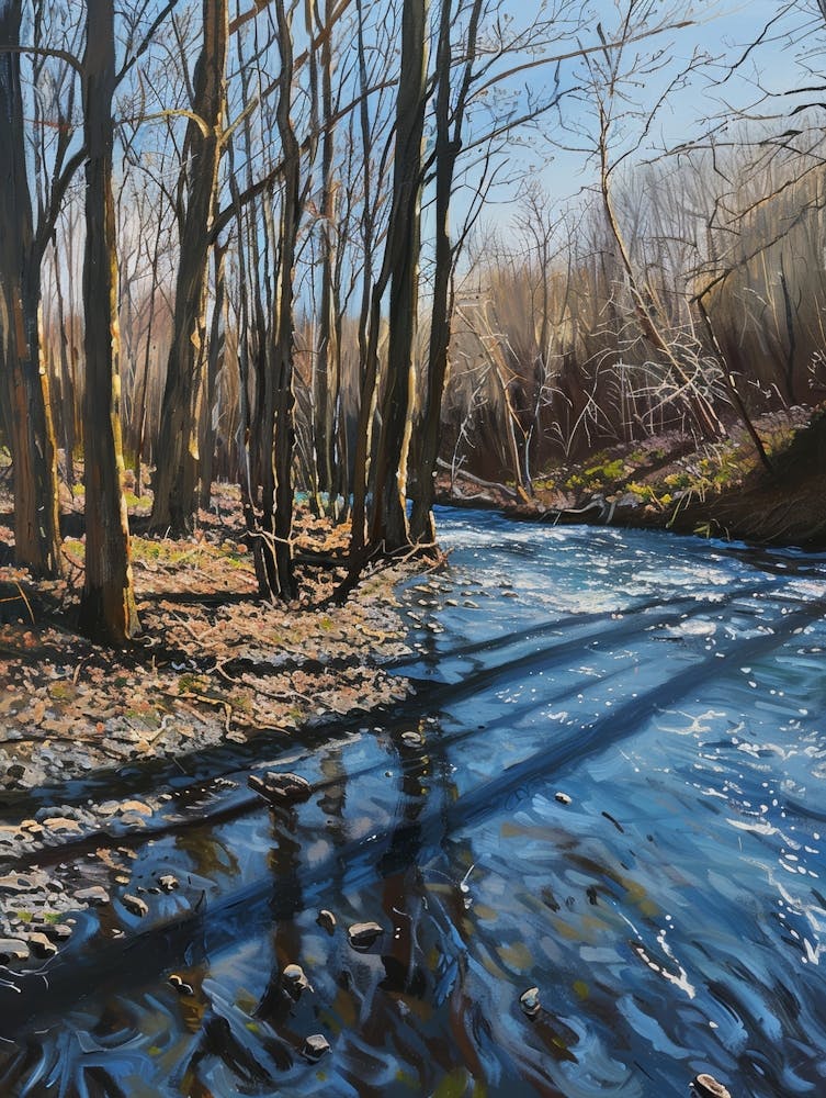 River Running Through The Woods