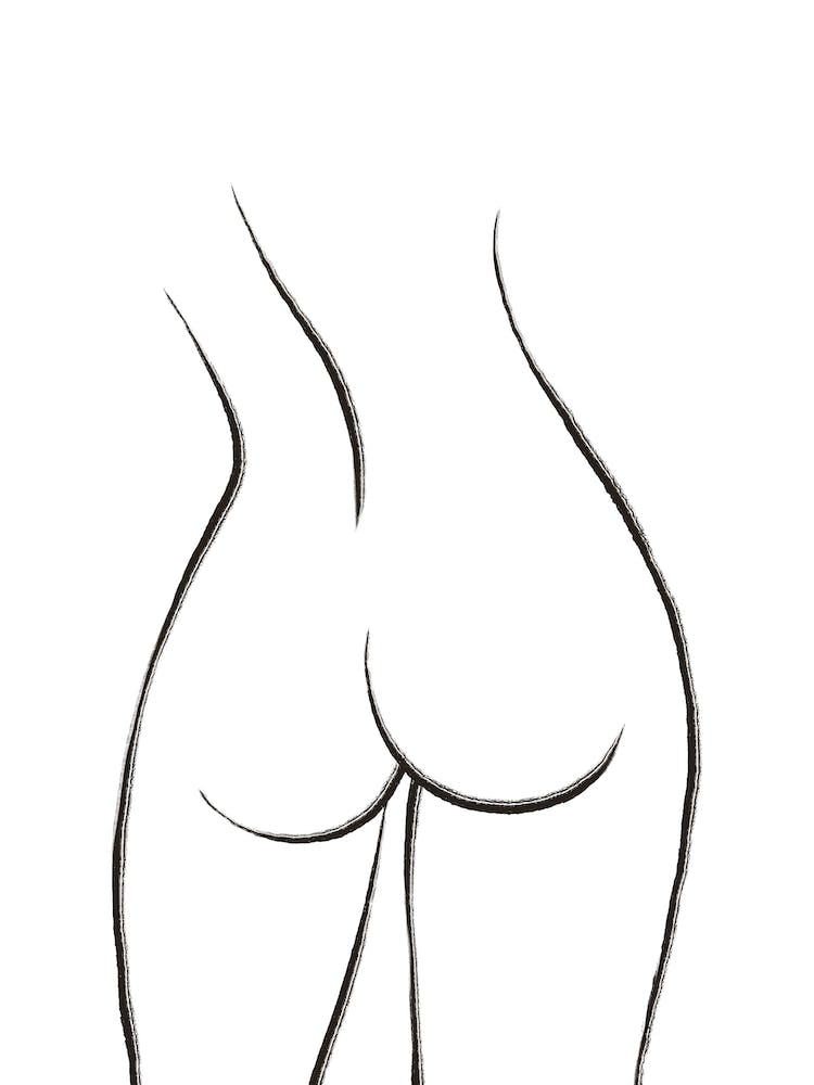 Female Butt Line