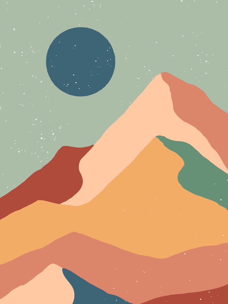 Abstract Mountain Landscape 4