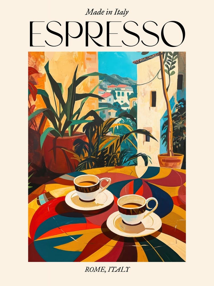 Rome Espresso Made In Italy 1 Poster