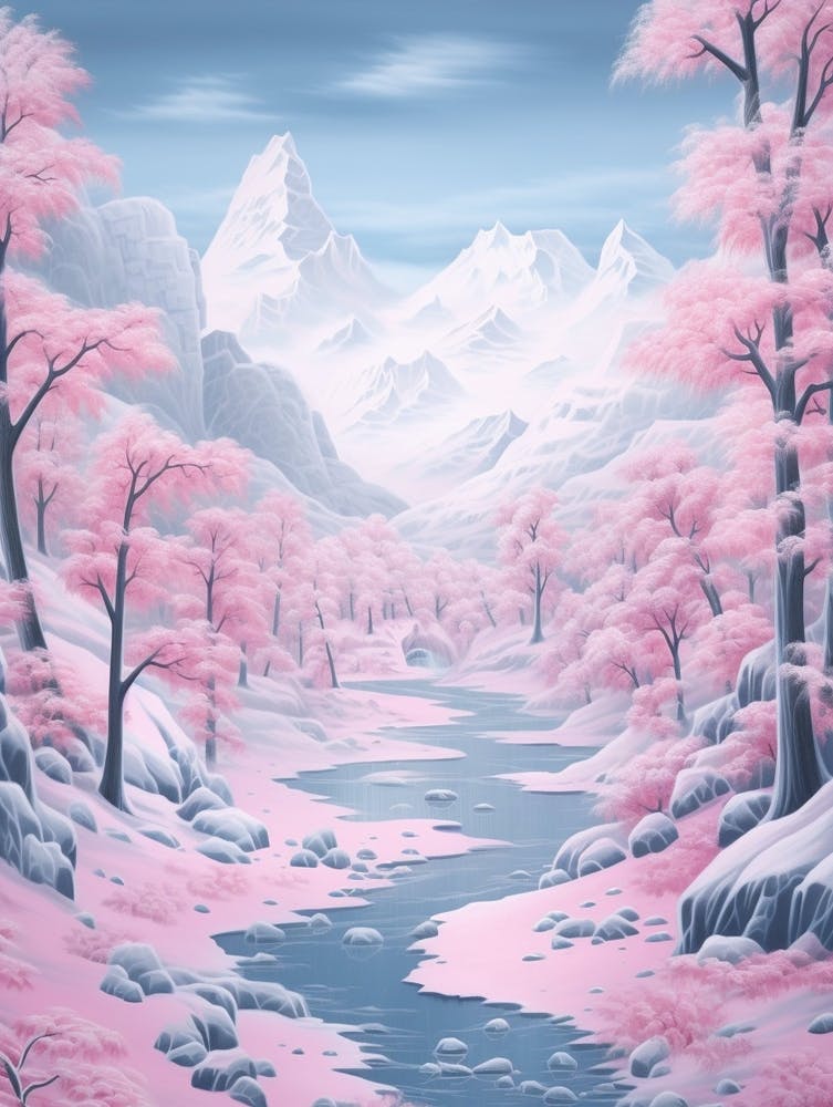 Dreamy Winter Painting Jostedalsbreen National Park Norway 3