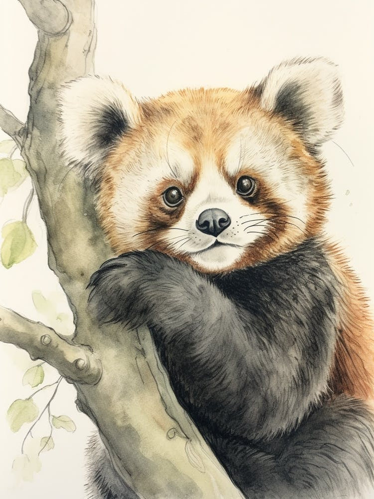 Storybook Animal Watercolour Red Panda 6